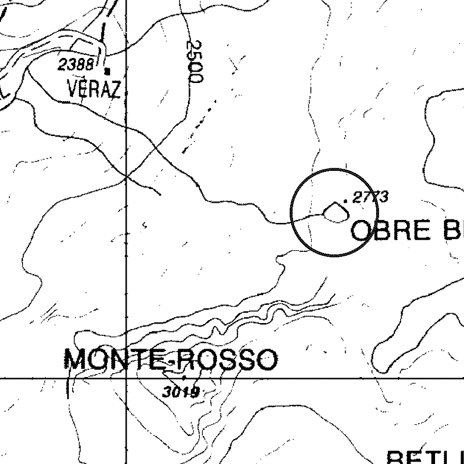 mappa lago Verra superiore - Ayas