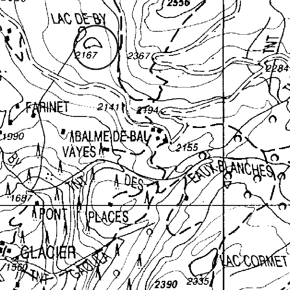mappa lago By - Ollomont