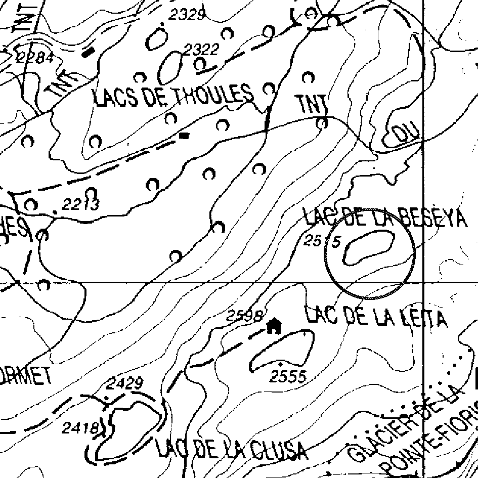 mappa lago Benseya - Ollomont