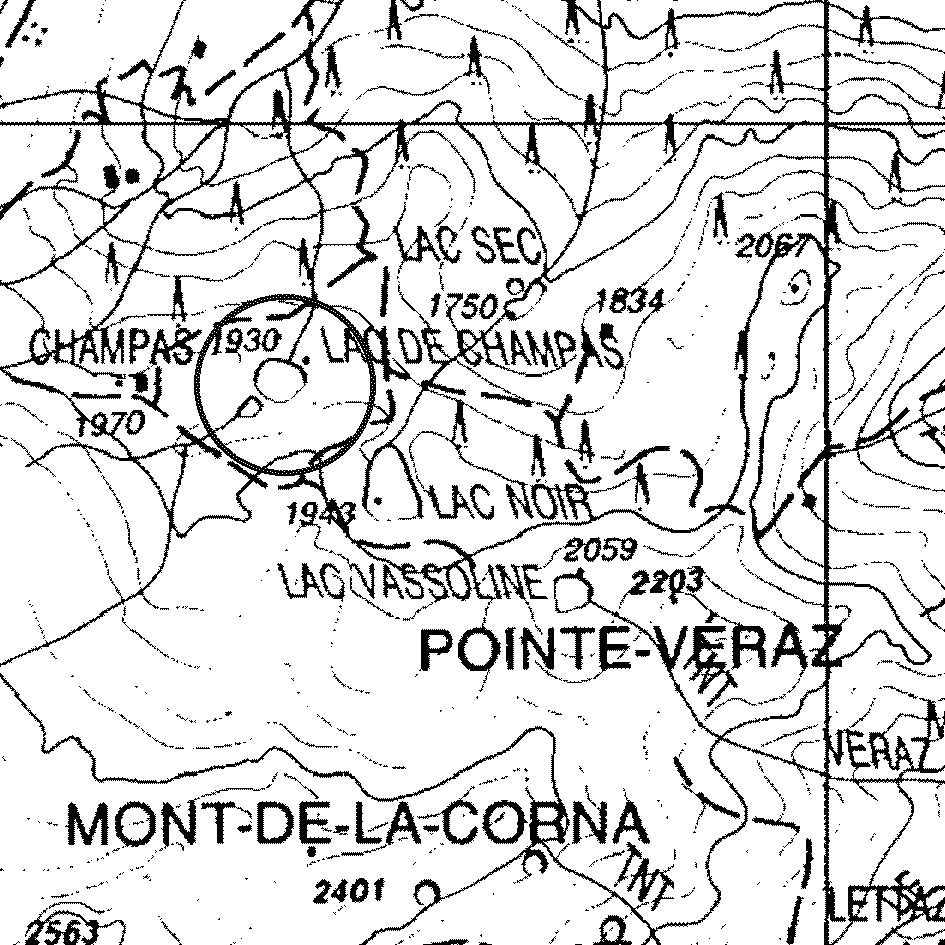 mappa lago Champas - Pontboset