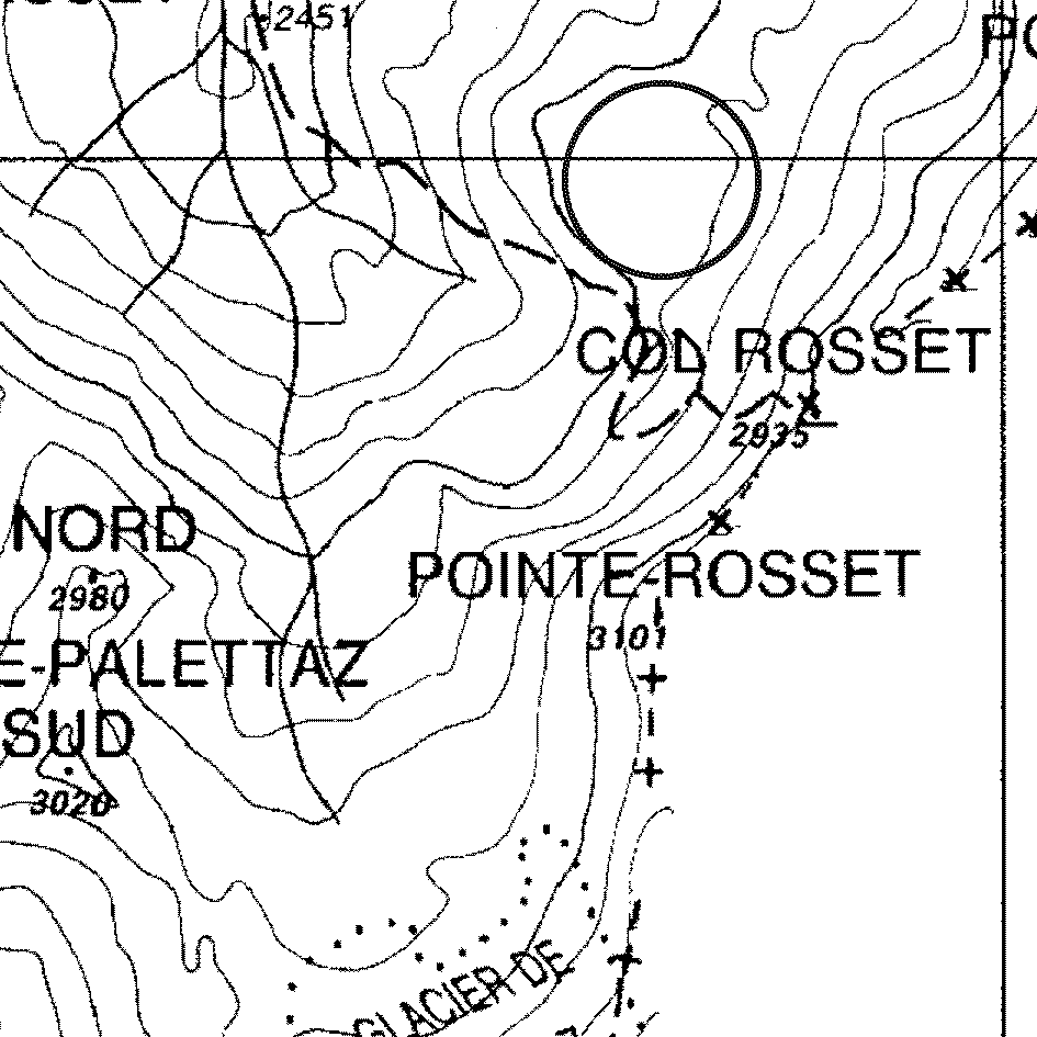 mappa lago Col Rosset - Rhêmes-Notre-Dame