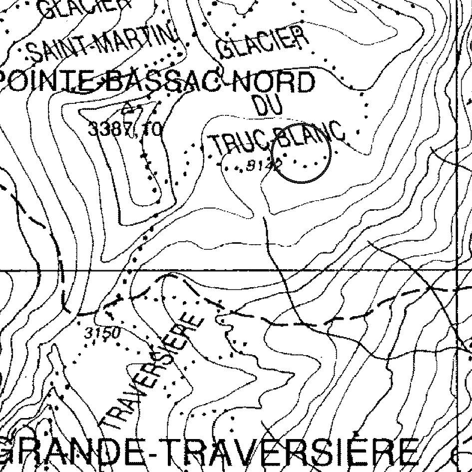 mappa lago Truc Blanc superiore - Rhêmes-Notre-Dame