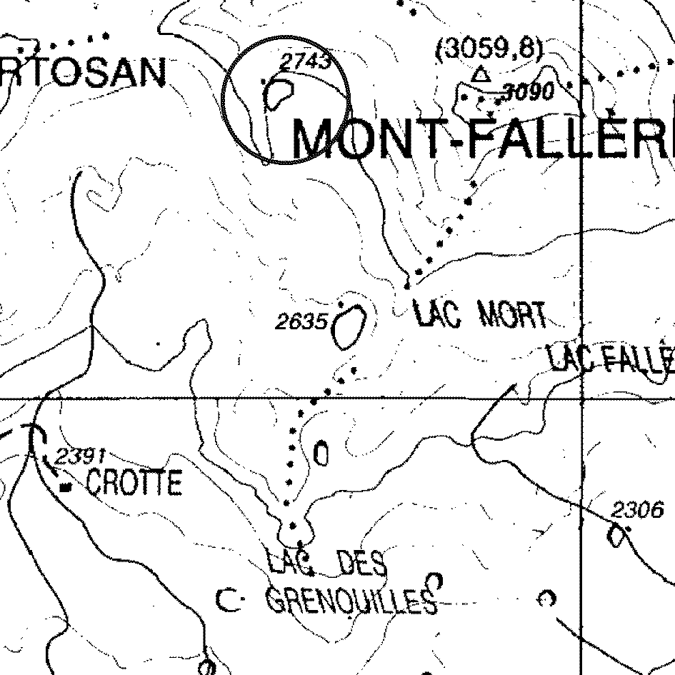 mappa lago Col Fenêtre - Saint-Pierre