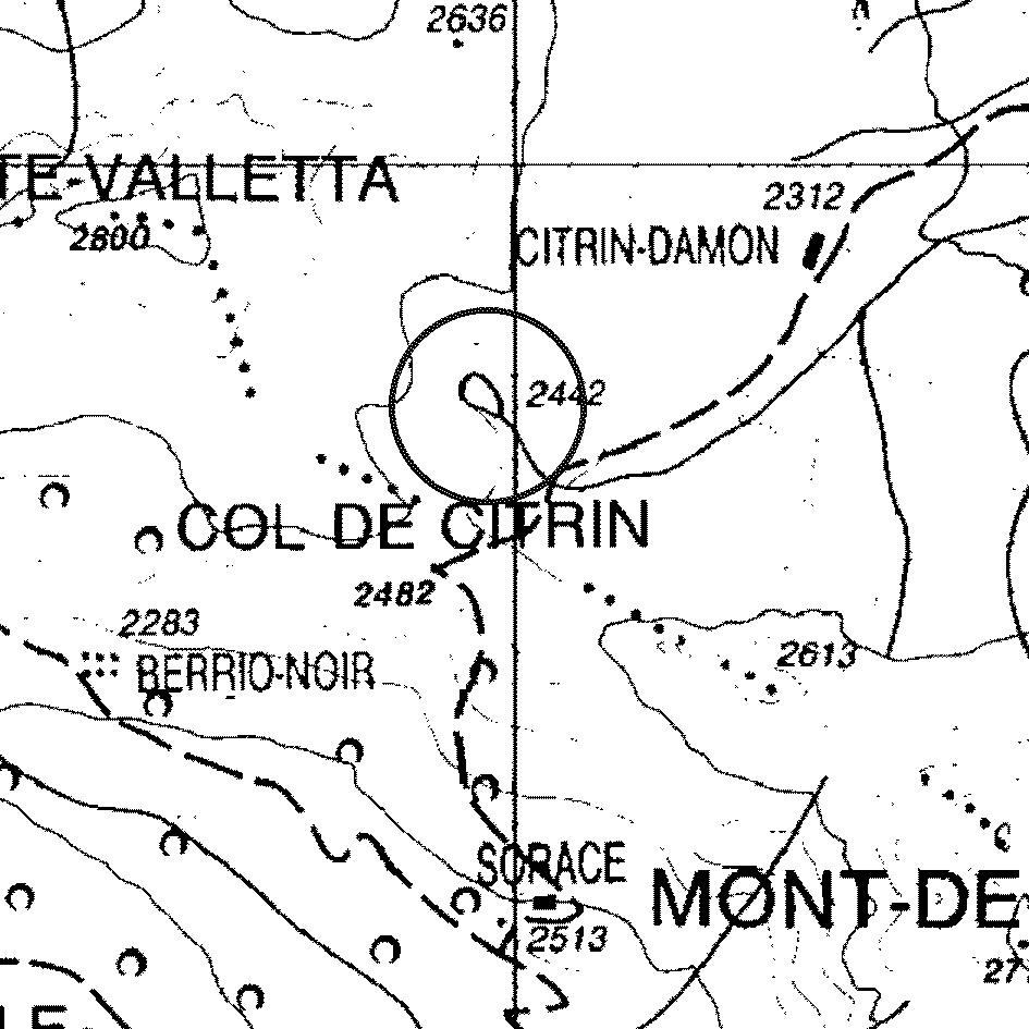 mappa lago Citrin - Saint-Rhémy-en-Bosses