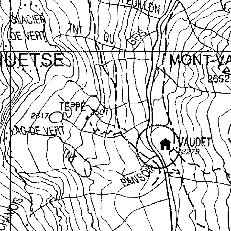 mappa lago Alpe Vaudet - Valgrisenche