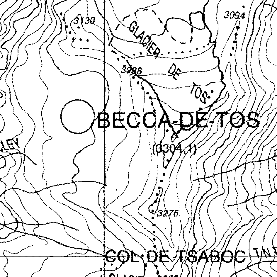 mappa lago Becca di Tos I - Valgrisenche