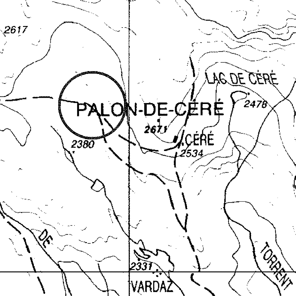 mappa lago Alpe Mase Nord - Ayas