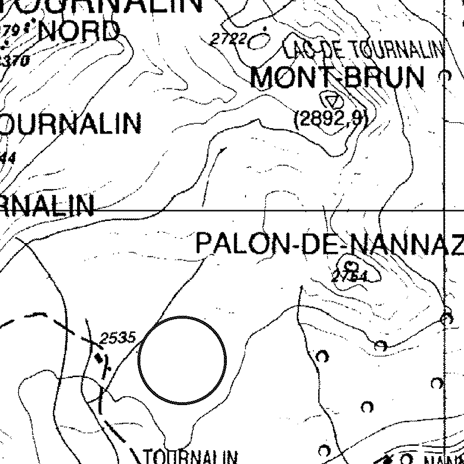 mappa lago Alpe superiore Tournalin - Ayas