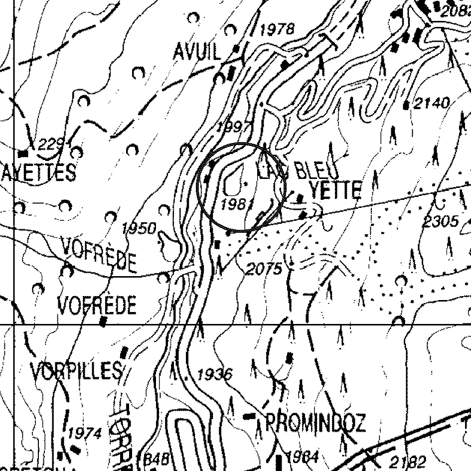 mappa lago Bleu - Valtournenche