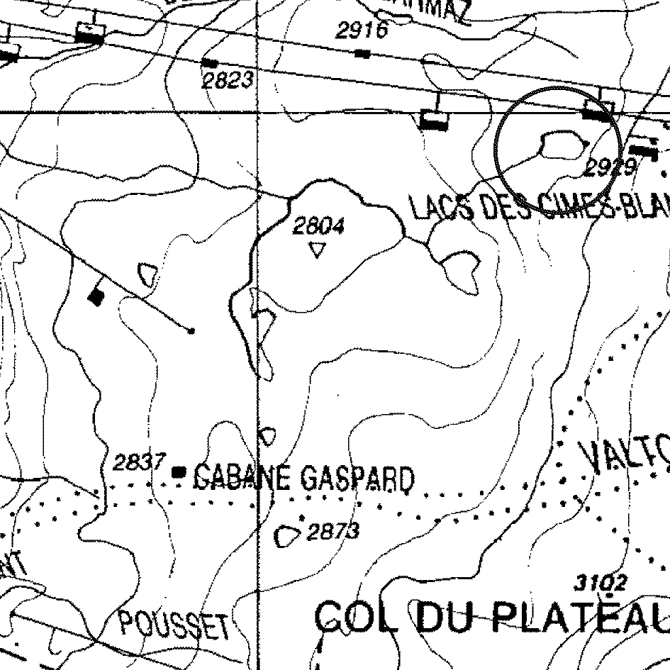 mappa lago Cime Bianche V - Valtournenche
