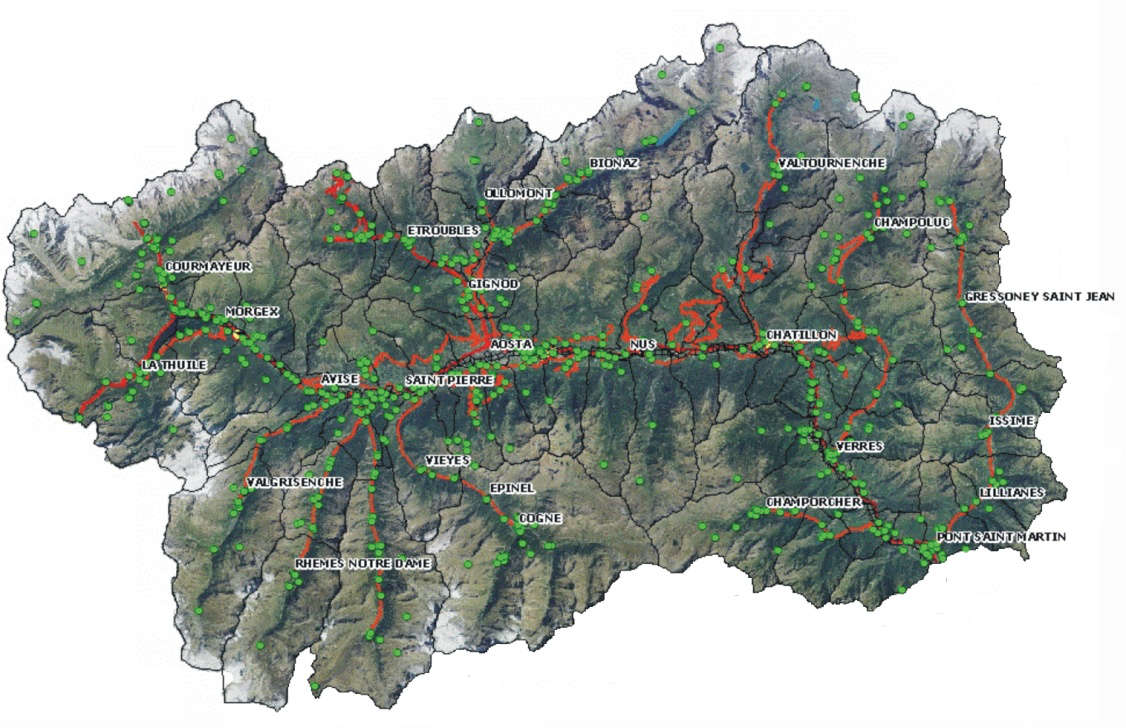 Distribuzione delle postazioni sul territorio regionale