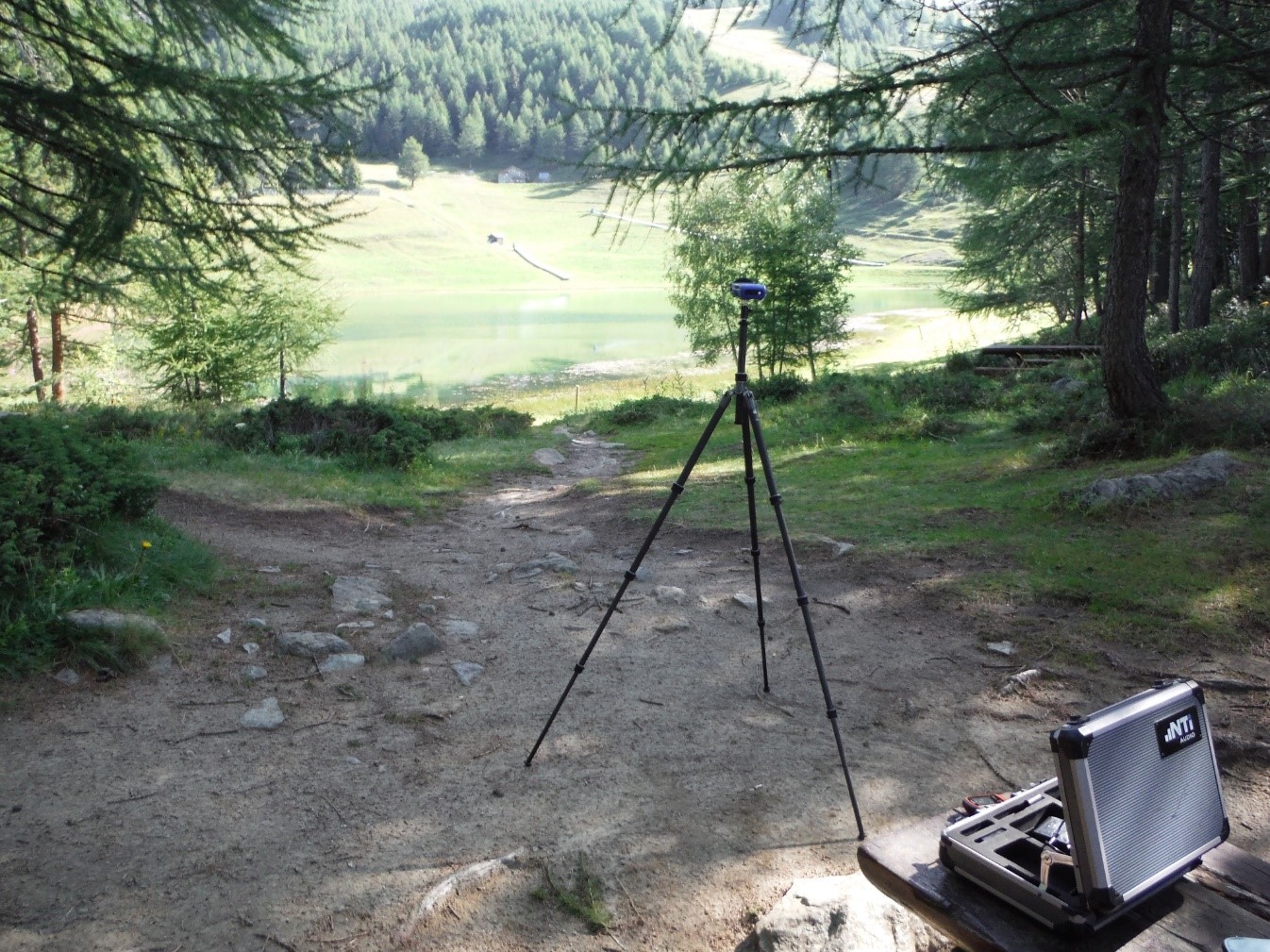 fonometro posizionato a Chamois