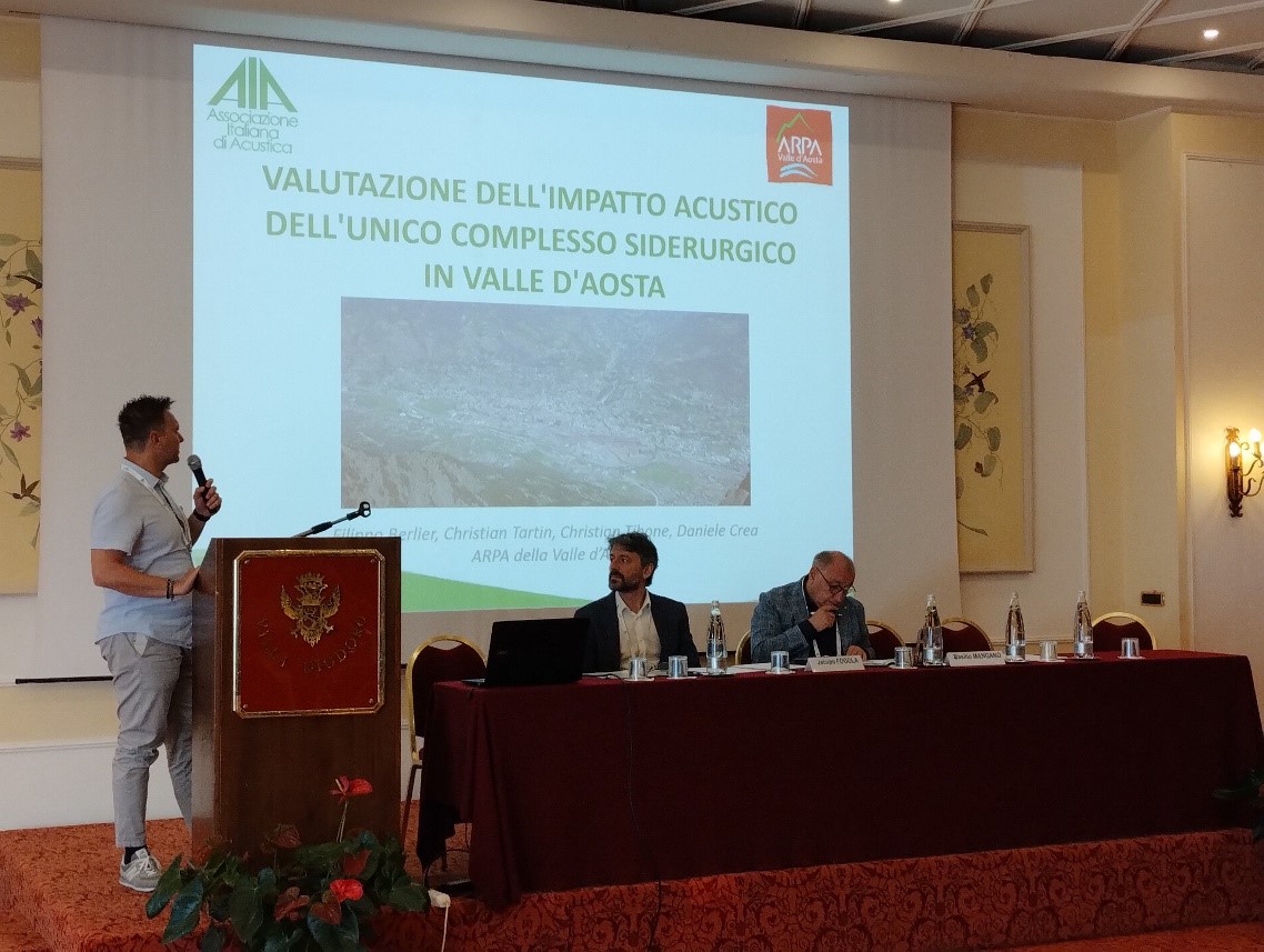 Convegno Nazionale AIA 2024 – un momento della presentazione del contributo di ARPA VdA