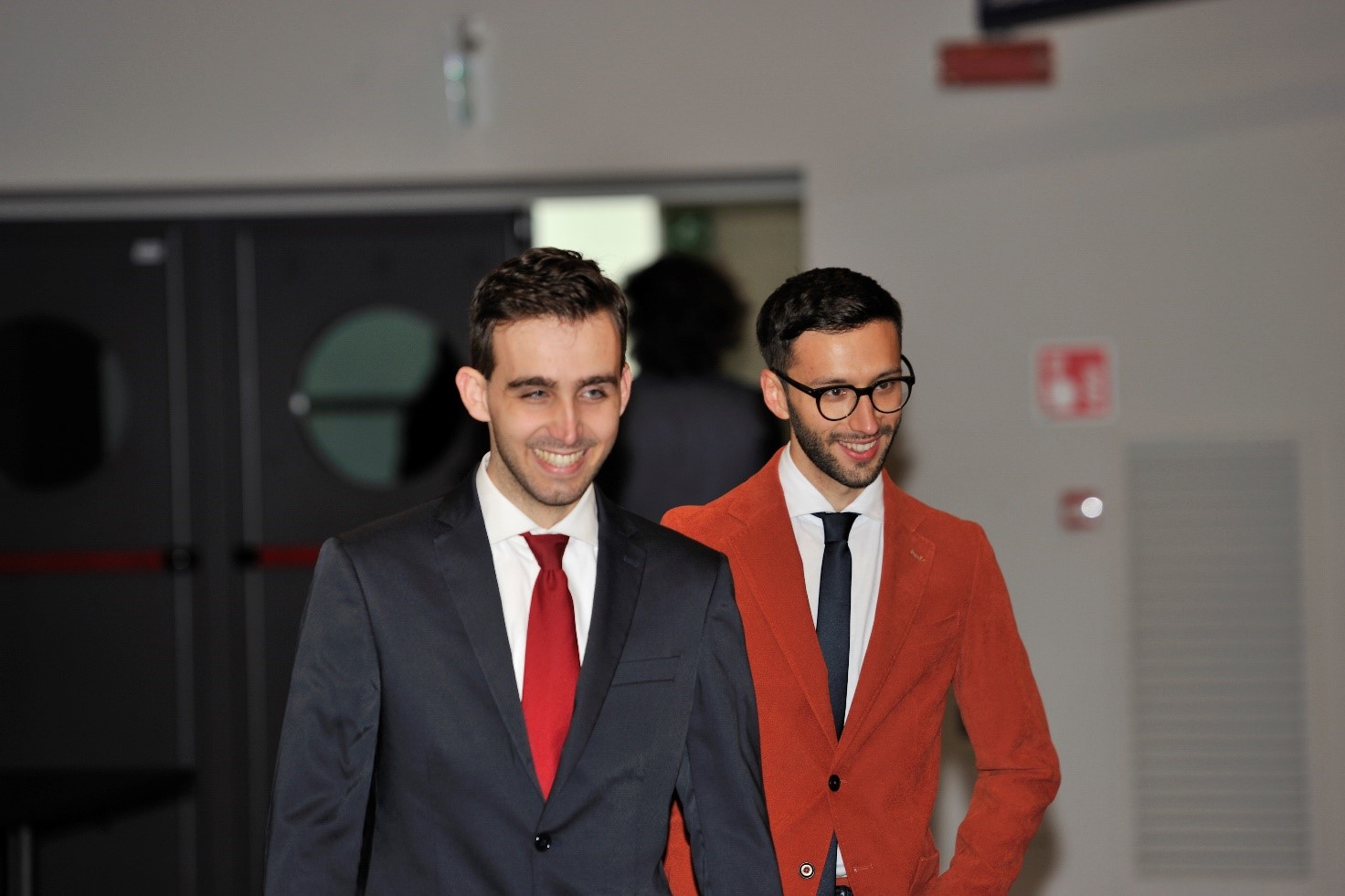 Danilo Amerio e Edoardo Lagorio al termine della loro discussione della tesi