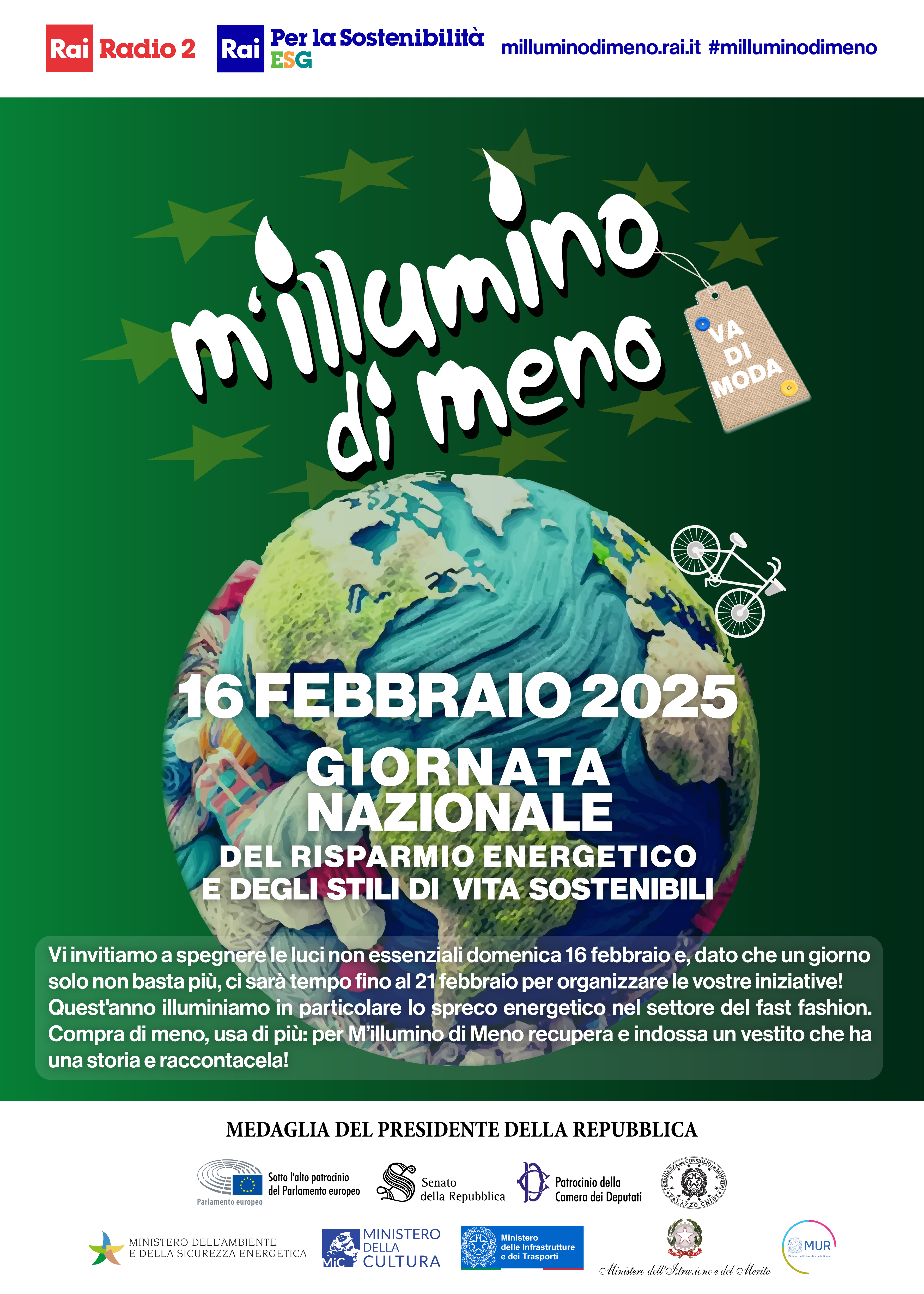 m'illumino di meno locandina A3 2025