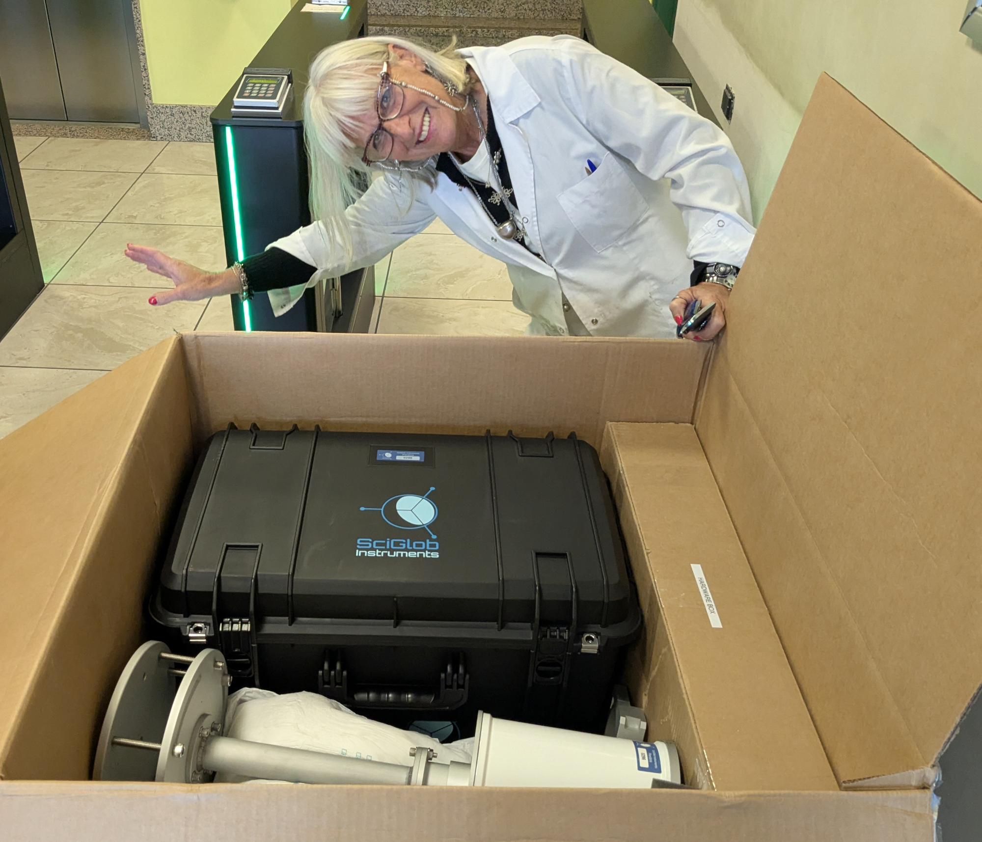 momento dell'arrivo dello strumento Pandora