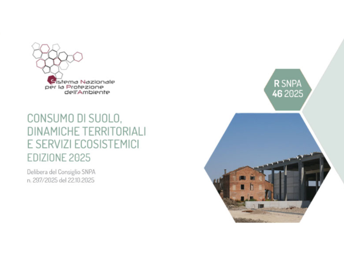 Consumo di suolo 2025copertina report