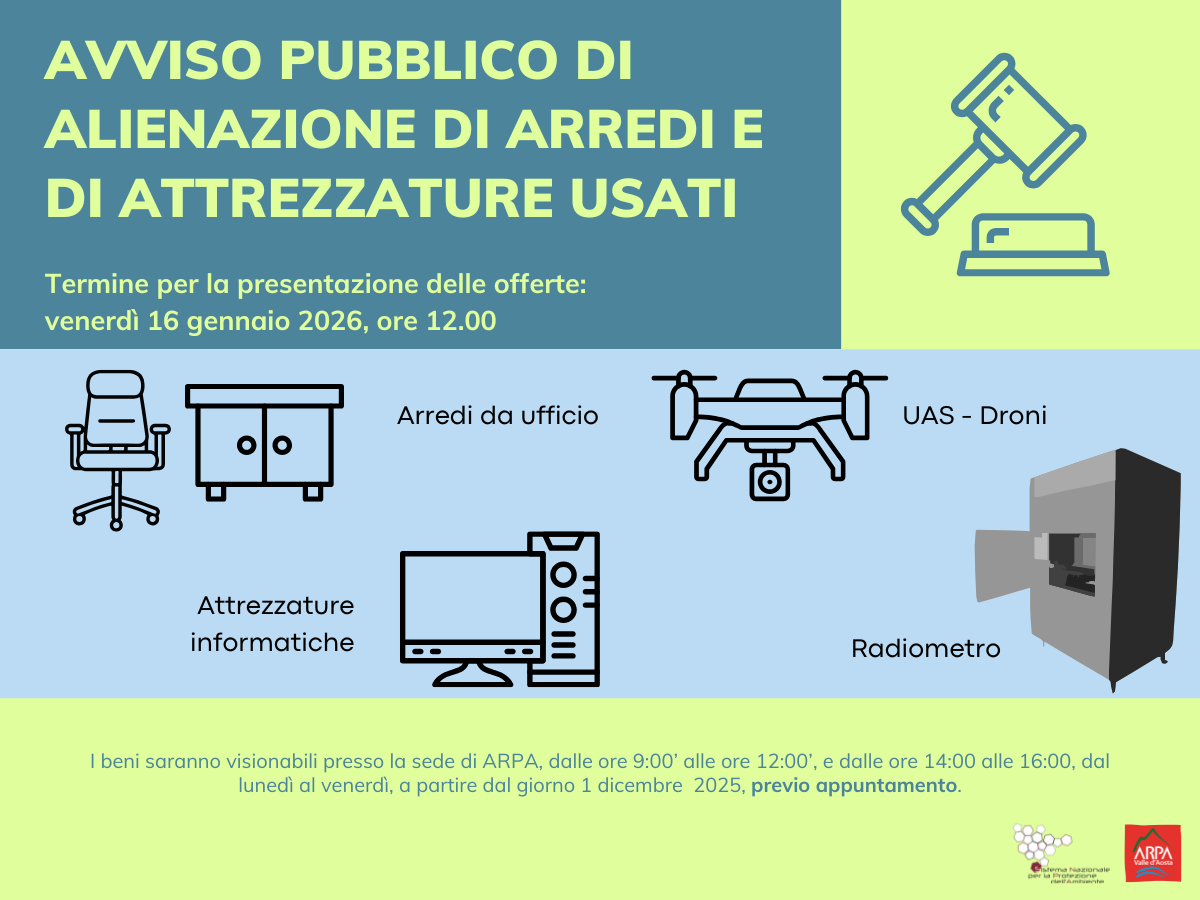 Asta arredi e attrezzature ARPA