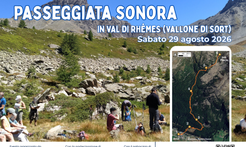 Passeggiata sonora nel Vallone di Sort della Val di Rhêmes – 29 agosto 2026