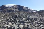 immagine del rock glacier di Cime Bianche a Valtournenche, con la strumentazione per il monitoraggio del permafrost