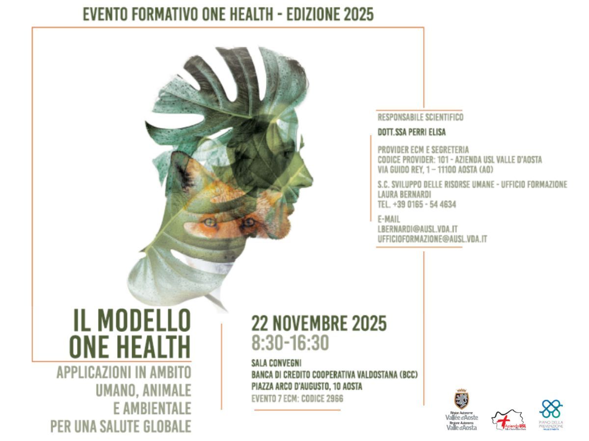 Il modello One Health - Evento formativo - 22 novembre, Aosta