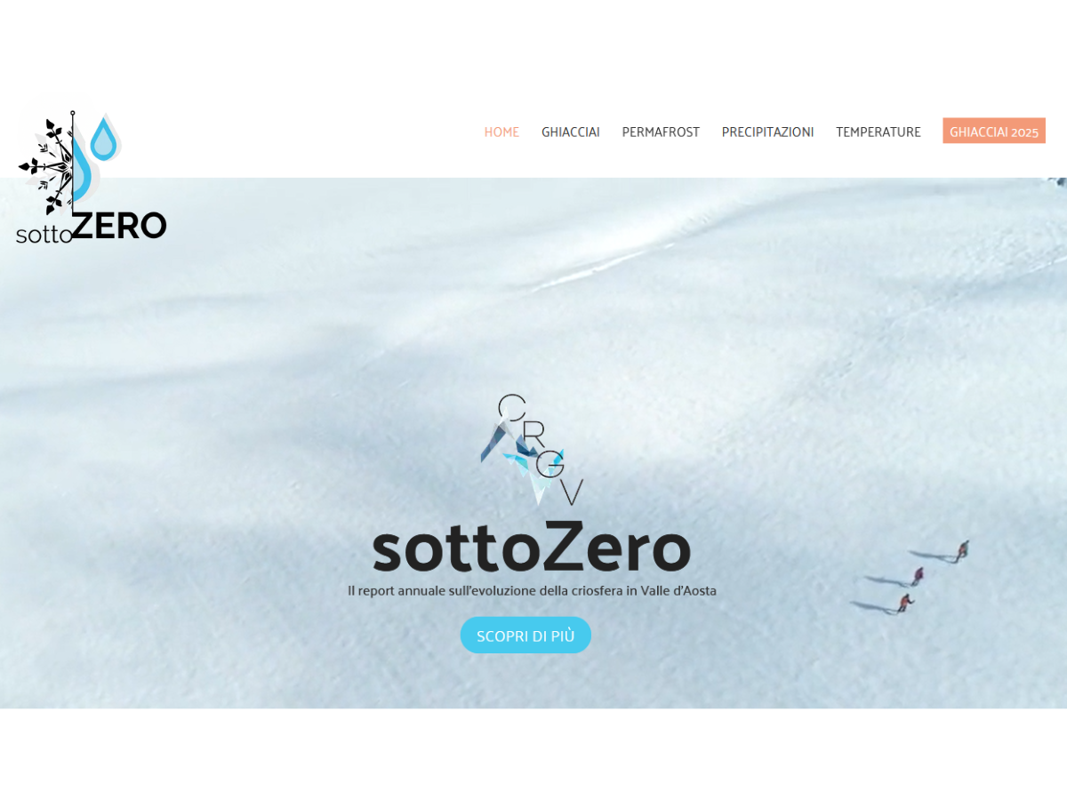 Report annuale sui Ghiacciai valdostani - sottoZERO, dati 2025