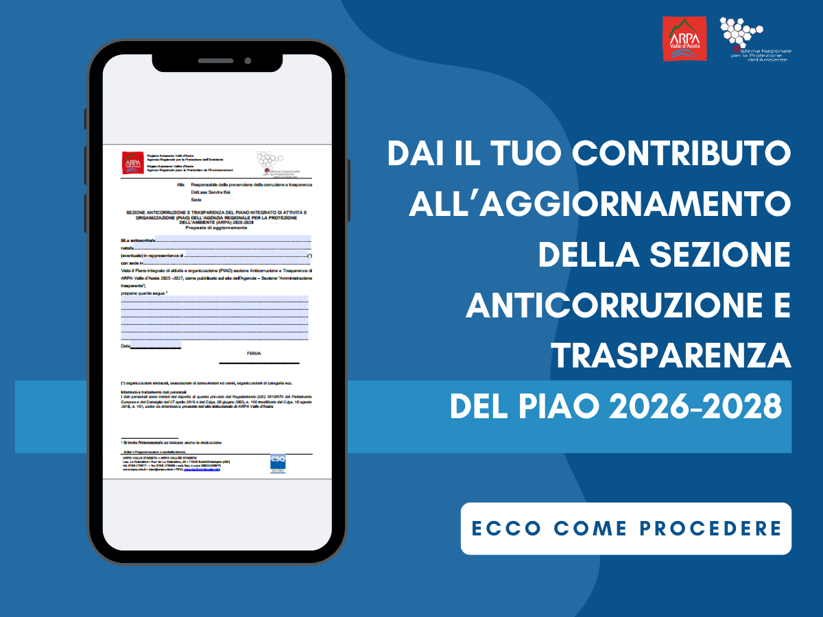 Aggiorniamo insieme la Sezione Anticorruzione e Trasparenza del PIAO 2026-2028